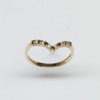 9ct Gold Sapphire/Diamond Ring